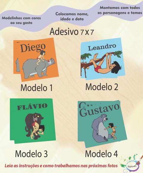 Adesivo Quadrado 7x7-mogli