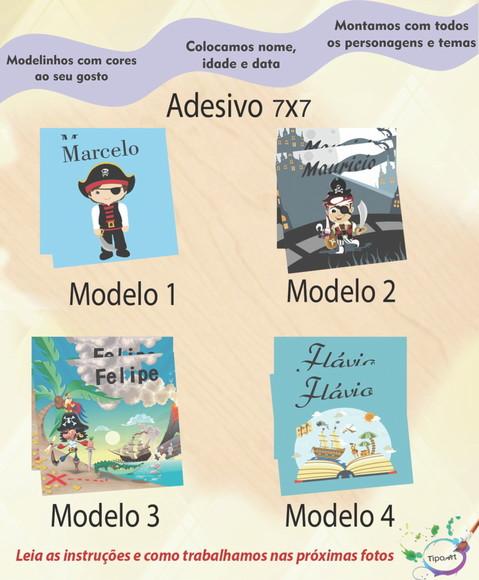 Adesivo Quadrado 7x7-pirata