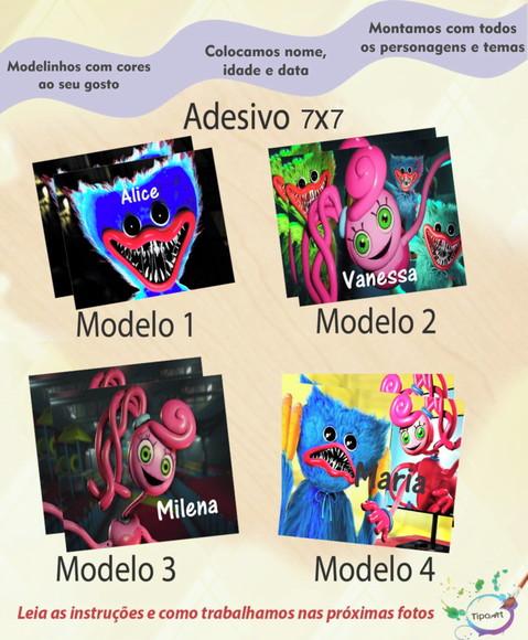 Adesivo Quadrado 7x7-poppy Play Time