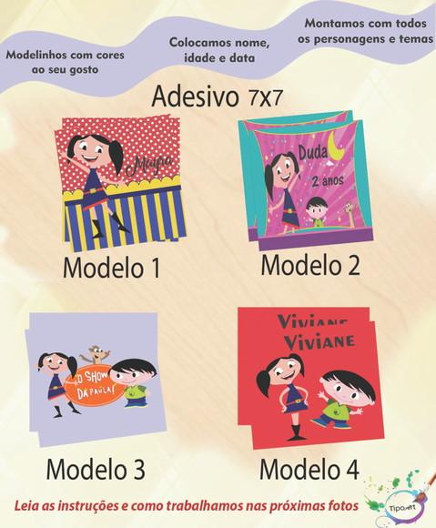 Adesivo Quadrado 7x7-show da Luna