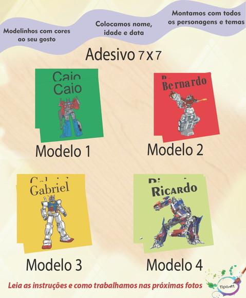 Adesivo Quadrado 7x7-transformens