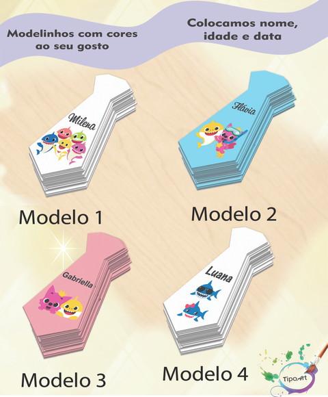 Adesivo(formato Gravata)-baby Shark