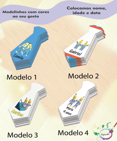 Adesivo(formato Gravata)-bananas de Pijama