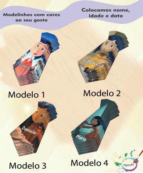 Adesivo(formato Gravata)-caroline e o Mundo Secreto