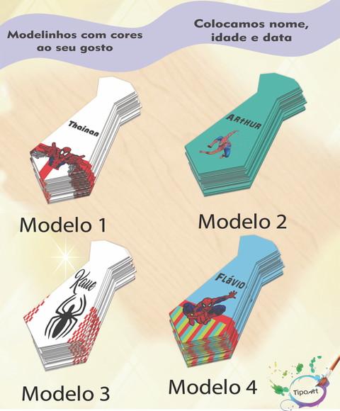 Adesivo(formato Gravata)-homem Aranha