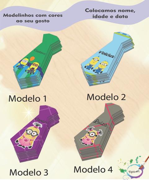 Adesivo(formato Gravata)-minions