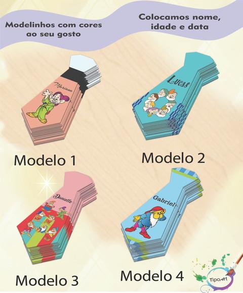 Adesivo(formato Gravata)-sete Anões