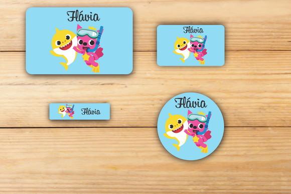 Adesivos Escolar -baby Shark Mod 2