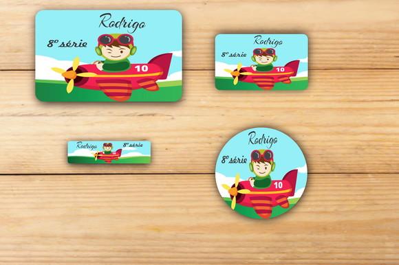 Adesivos Escolar -aviador-mod 3