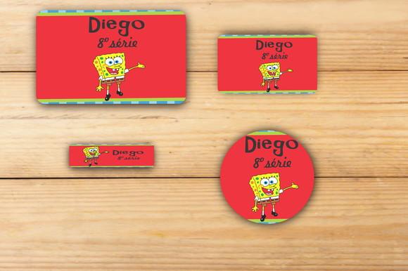 Adesivos Escolar -bob Esponja-mod 4