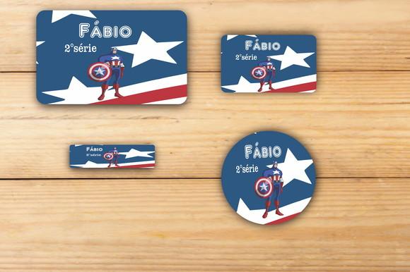 Adesivos Escolar -capitão America-mod 1