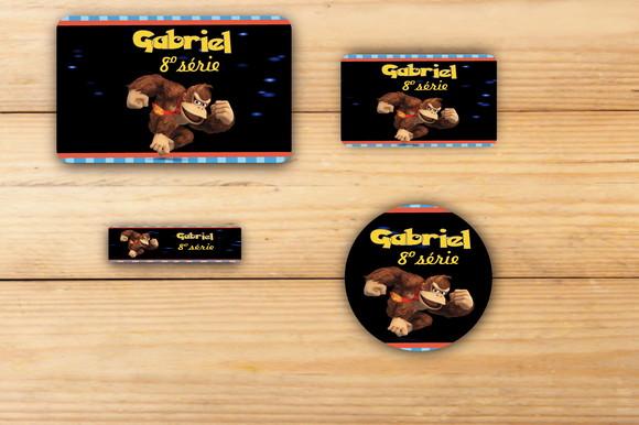 Adesivos Escolar -donkey Kong-mod 4