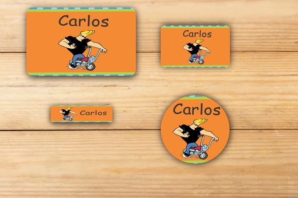 Adesivos Escolar -johnny Bravo-mod 4