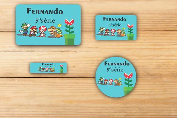 Adesivos Escolar -mario Bros-mod 1