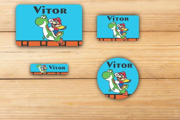 Adesivos Escolar -mario Bros-mod 2