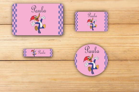 Adesivos Escolar -pica Pau-mod 3