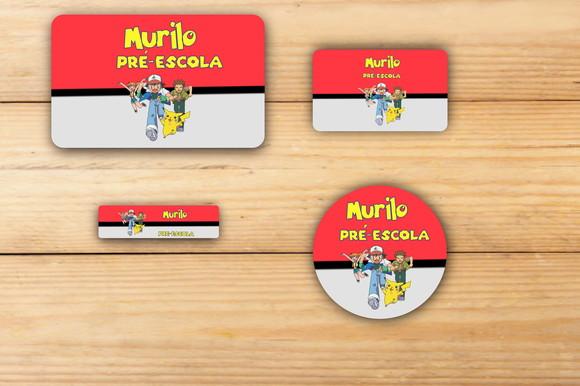 Adesivos Escolar -pokemon Mod 1