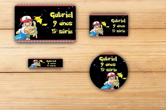 Adesivos Escolar -pokemon Mod 2