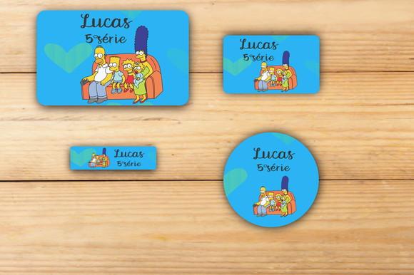 Adesivos Escolar -simpson-mod 1