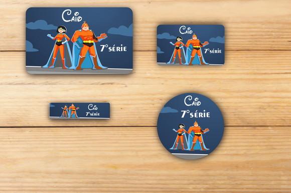 Adesivos Escolar -super Heroi-mod 4