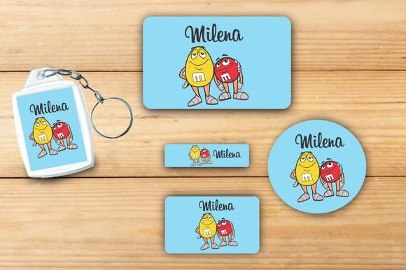 Adesivos Escolar + Chaveiro -m&m-mod1