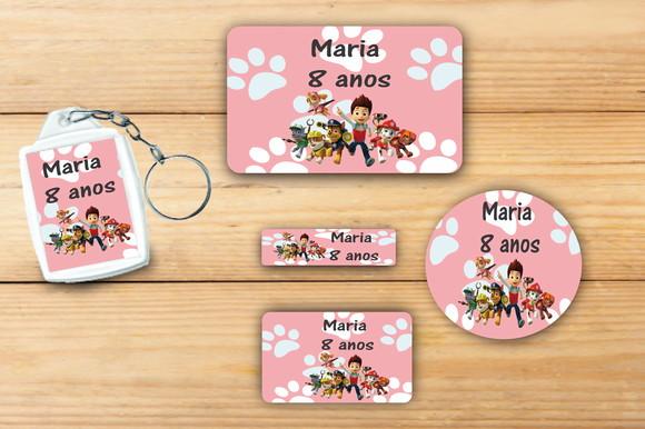 Adesivos Escolar + Chaveiro Acrilico-patrulha Canina-mod 1