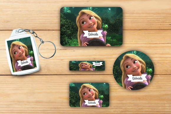 Adesivos Escolar + Chaveiro Acrilico-rapunzel Mod 2