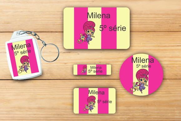 Adesivos Escolar + Chaveiro Acrilico-shimmer Shine-mod 3