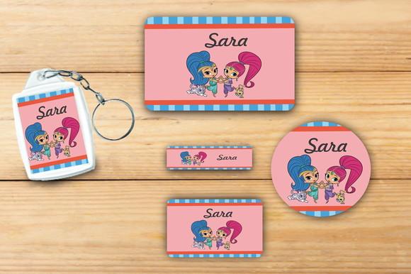 Adesivos Escolar + Chaveiro Acrilico-shimmer Shine-mod 2