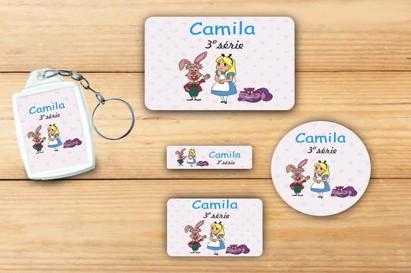 Adesivos Escolar+ Chaveiro Acrilico -alice-mod 1