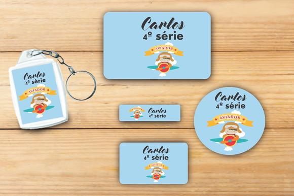 Adesivos Escolar+ Chaveiro Acrilico -aviador-mod 1