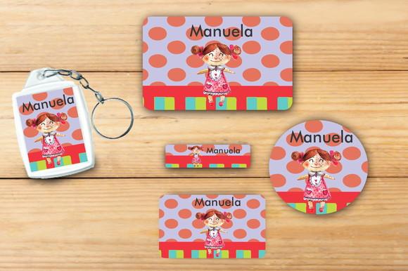 Adesivos Escolar+ Chaveiro Acrilico -boneca-mod 3