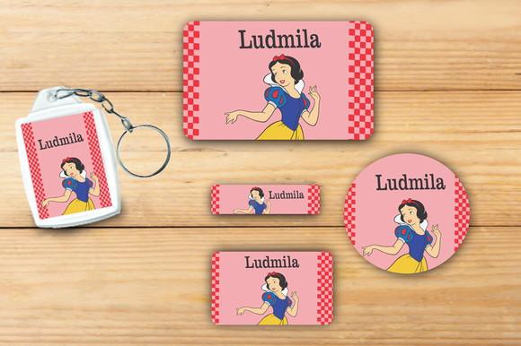 Adesivos Escolar+ Chaveiro Acrilico -branca de Neve-mod 2