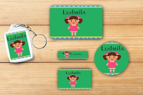 Adesivos Escolar+ Chaveiro Acrilico -boneca-mod 4