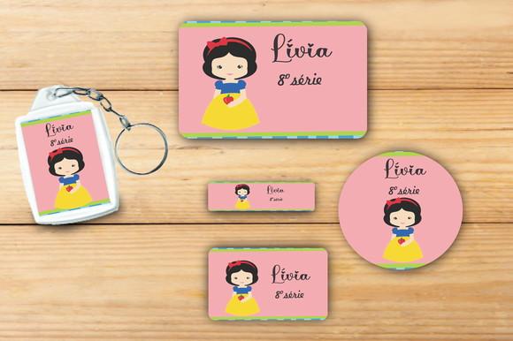 Adesivos Escolar+ Chaveiro Acrilico -branca de Neve-mod 4