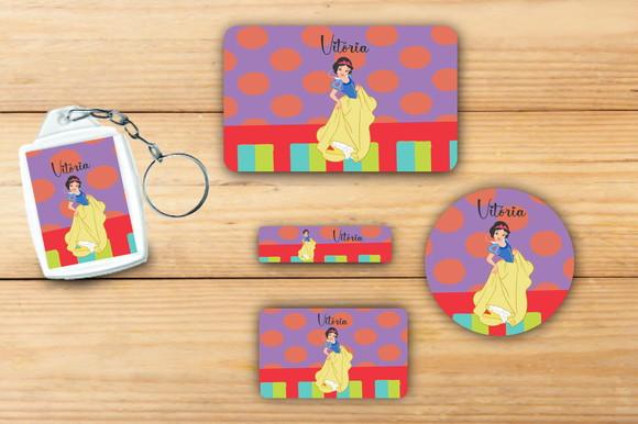 Adesivos Escolar+ Chaveiro Acrilico -branca de Neve-mod 3