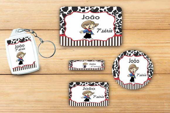 Adesivos Escolar+ Chaveiro Acrilico -cowboy-mod 1