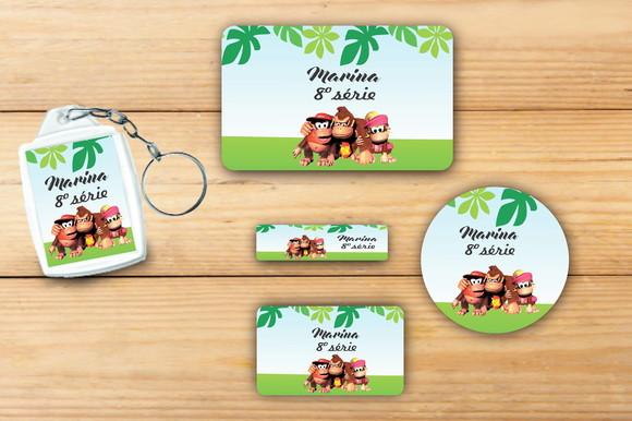Adesivos Escolar+ Chaveiro Acrilico -donkey Kong-mod 3