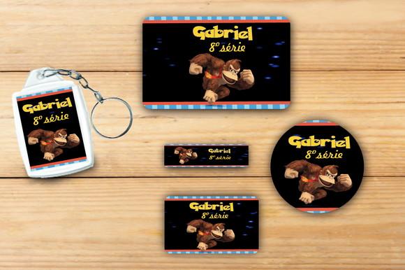 Adesivos Escolar+ Chaveiro Acrilico -donkey Kong-mod 4
