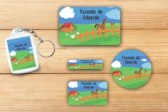 Adesivos Escolar+ Chaveiro Acrilico -fazendinha-mod 4