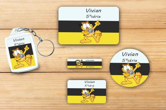Adesivos Escolar+ Chaveiro Acrilico -garfield-mod 1