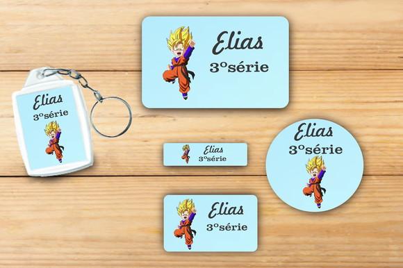 Adesivos Escolar+ Chaveiro Acrilico -goku-mod 2