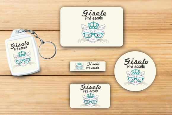 Adesivos Escolar+ Chaveiro Acrilico -gatinho-mod 3