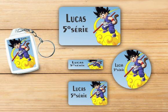 Adesivos Escolar+ Chaveiro Acrilico -goku-mod 3