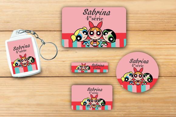 Adesivos Escolar+ Chaveiro Acrilico -menina Poderosa-mod 1