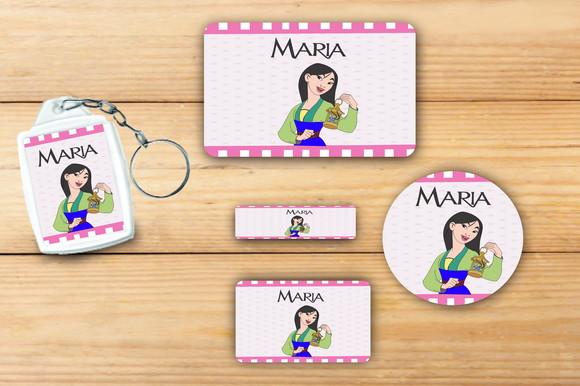 Adesivos Escolar+ Chaveiro Acrilico -mulan-modelo 1