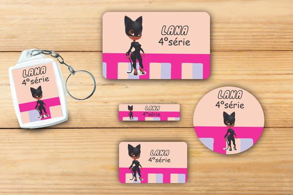 Adesivos Escolar+ Chaveiro Acrilico -mulher Gato-mod 1