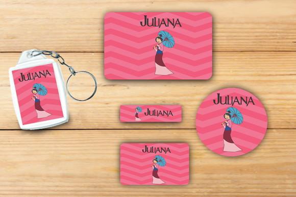 Adesivos Escolar+ Chaveiro Acrilico -mulan-modelo 2