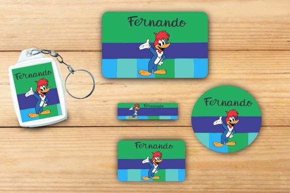 Adesivos Escolar+ Chaveiro Acrilico -pica Pau-mod 1