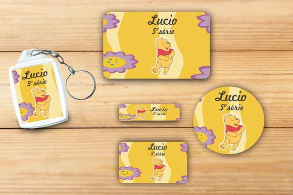 Adesivos Escolar+ Chaveiro Acrilico -pooh-mod 2